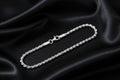 Armband 925 Sterling Silber 19cm Kordelkette geschliffen Herren Armbandkette Neu
