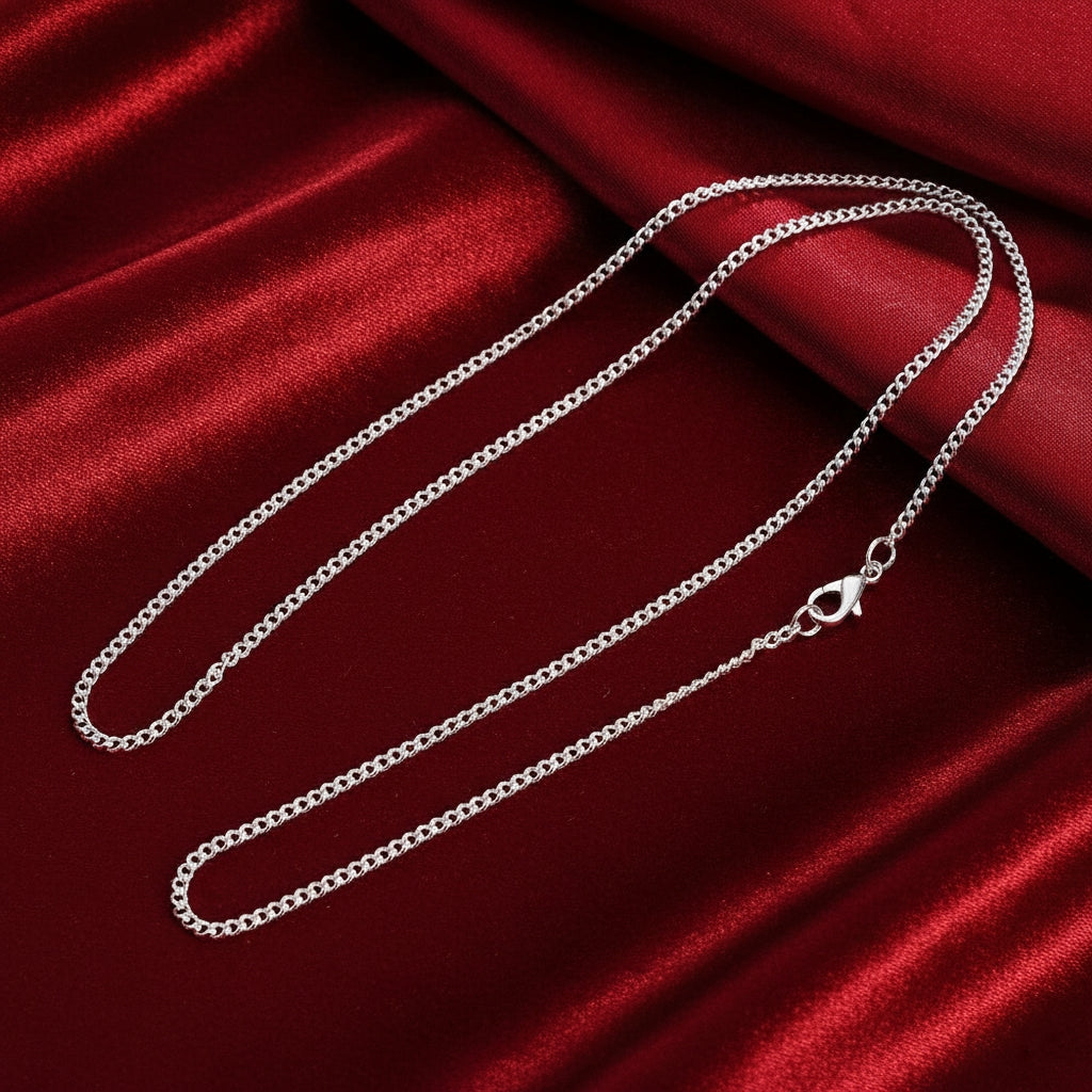 Panzerkette 925 Silber Halskette 1mm 50cm Silberhalskettekette Damen/ Herren