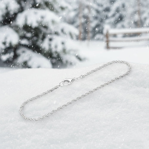 Armband 925 Sterling Silber 19cm Kordelkette geschliffen Herren Armbandkette Neu