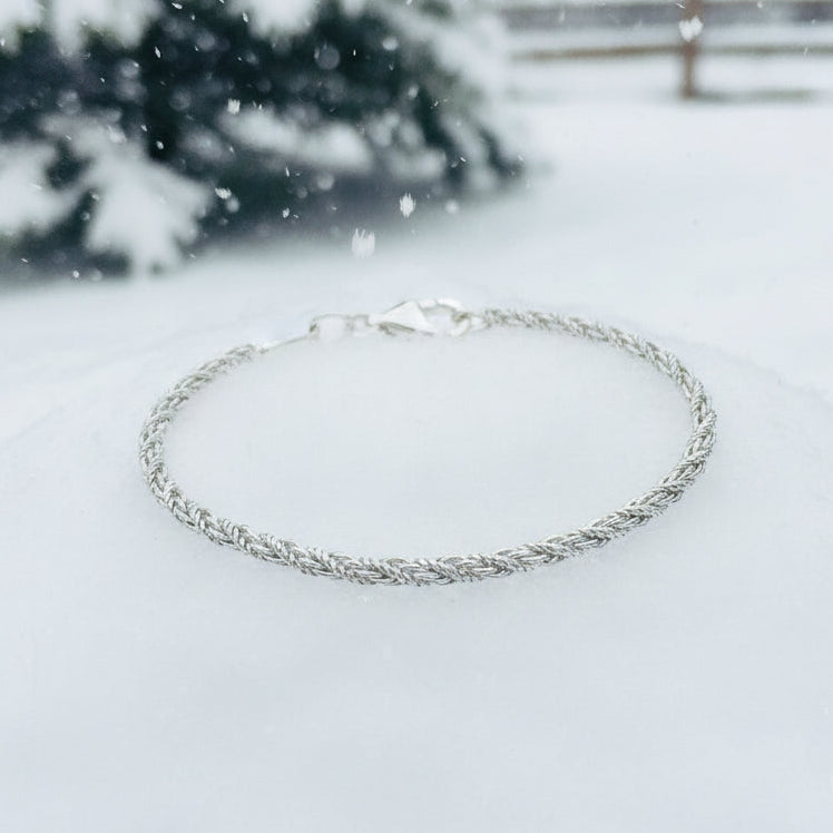 Armband 925 Sterling Silber 19cm Fuchsschwanzketten Armbandkette