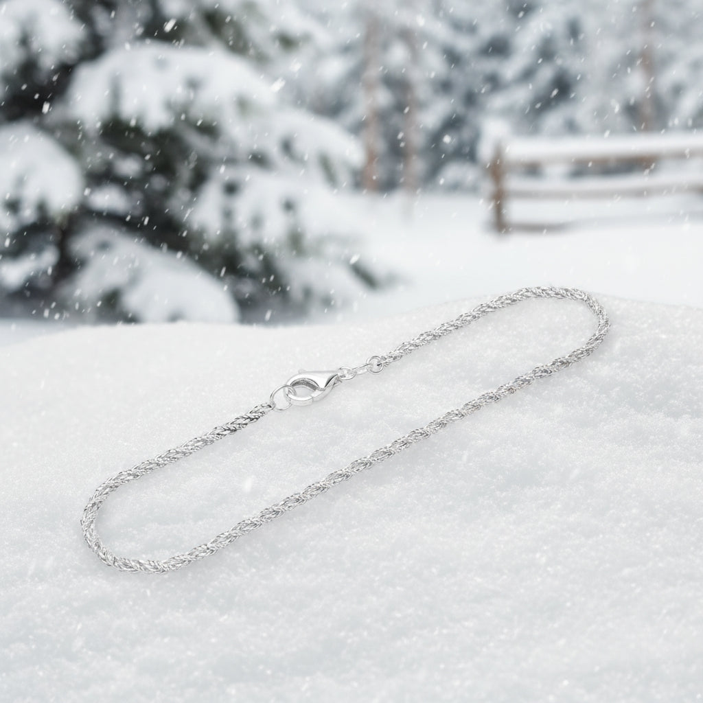 Armband 925 Sterling Silber 19cm Fuchsschwanzketten Armbandkette